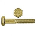 Newport Fasteners Grade 5, 3/8"-16 Hex Head Cap Screw, Zinc Yellow Steel, 1-1/2 in L, 100 PK 994363-100